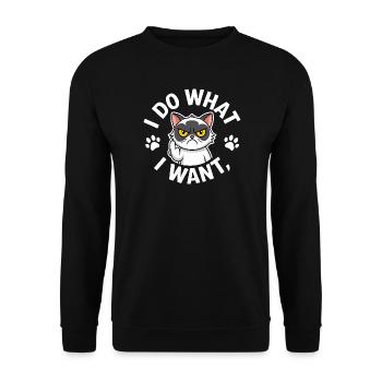 Je fais ce que je veux - Sweat-shirt Unisexe - noir - Devant - Alina (178cm) & Michal (187cm)