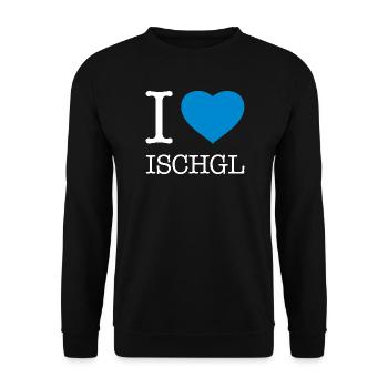 I LOVE ISCHGL - Unisex Pullover - Schwarz - Vorne - Alina (178cm) & Michal (187cm)