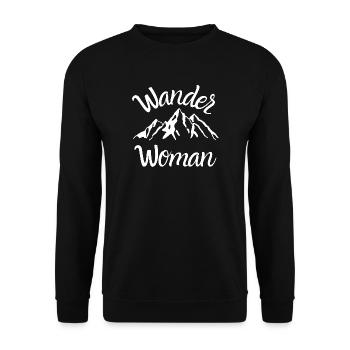 Wander Women - Unisex Pullover - Schwarz - Vorne - Alina (178cm) & Michal (187cm)