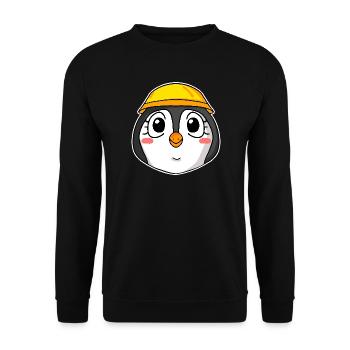 Chantier de construction de pingouins - Sweat-shirt Unisexe - noir - Devant - Alina (178cm) & Michal (187cm)