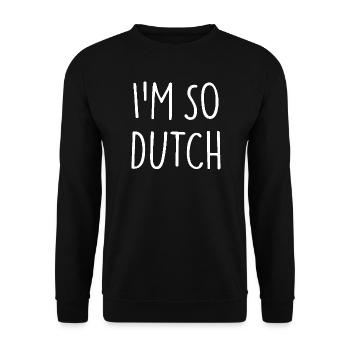 I'M SO DUTCH Holland Niederlande - Unisex Pullover - Schwarz - Vorne - Alina (178cm) & Michal (187cm)