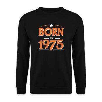 Born in 1975 – 50 years of Retro Kult - Unisex Sweatshirt - black - Front - Alina (178cm) & Michal (187cm)