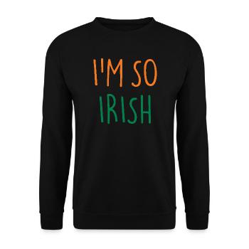JE SUIS TELLEMENT IRLANDAIS Irlande Irlande - Sweat-shirt Unisexe - noir - Devant - Alina (178cm) & Michal (187cm)