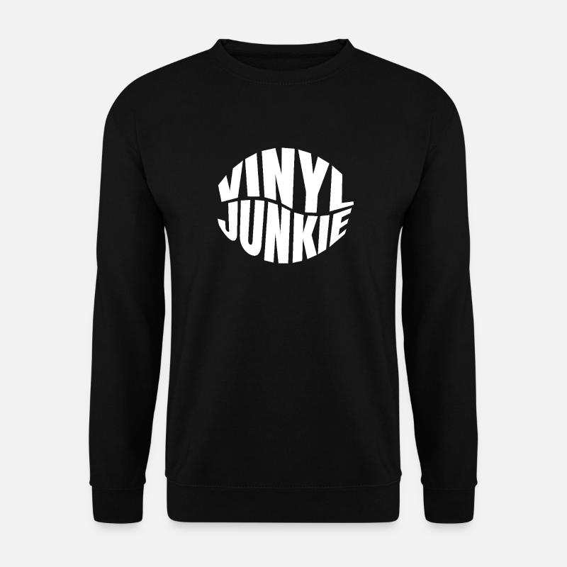 Vinyl Junkie Circle Logo - Unisex Sweatshirt - black