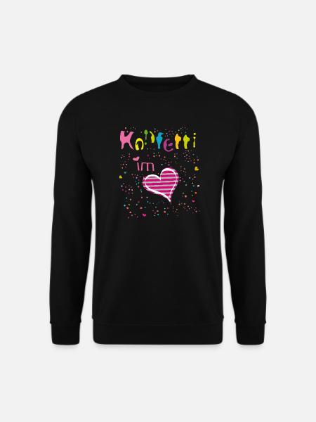Konfetti im Herzen - Unisex Pullover - Schwarz