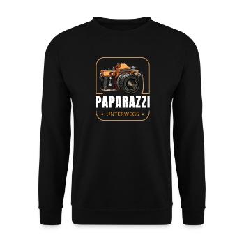 Paparazzi unterwegs - Unisex Pullover - Schwarz - Vorne - Alina (178cm) & Michal (187cm)