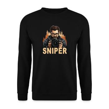 Sniper - Unisex Pullover - Schwarz - Vorne - Alina (178cm) & Michal (187cm)