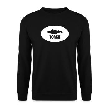 Torsk Cod Outline I Norway Fishing Iceland - Unisex Sweatshirt - black - Front - Alina (178cm) & Michal (187cm)