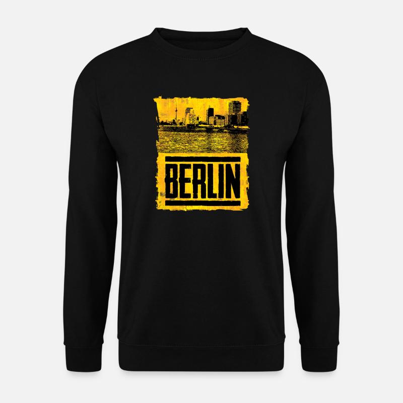 Berlin skyline in retro style - Unisex Sweatshirt - black
