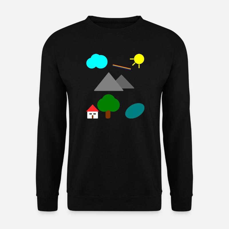 Einfache Landschaft - Unisex Pullover - Schwarz