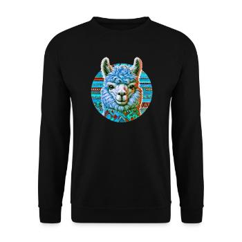 Alpaka - Unisex Pullover - Schwarz - Vorne - Alina (178cm) & Michal (187cm)