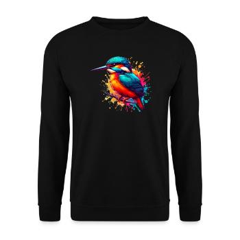Martin-pêcheur - Sweat-shirt Unisexe - noir - Devant - Alina (178cm) & Michal (187cm)