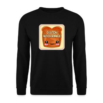 GLUTENUNVERTRÄGLICHKEIT ZÖLIAKIE - Unisex Pullover - Schwarz - Vorne - Alina (178cm) & Michal (187cm)