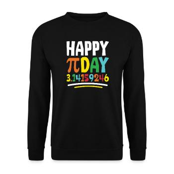 Bonne journée Pi - Sweat-shirt Unisexe - noir - Devant - Alina (178cm) & Michal (187cm)