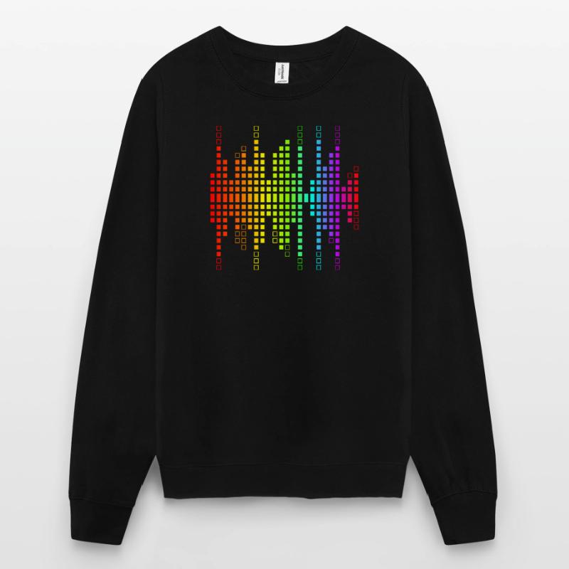 Vibrant Equalizer Sound Wave Pattern Unisex Sweatshirt