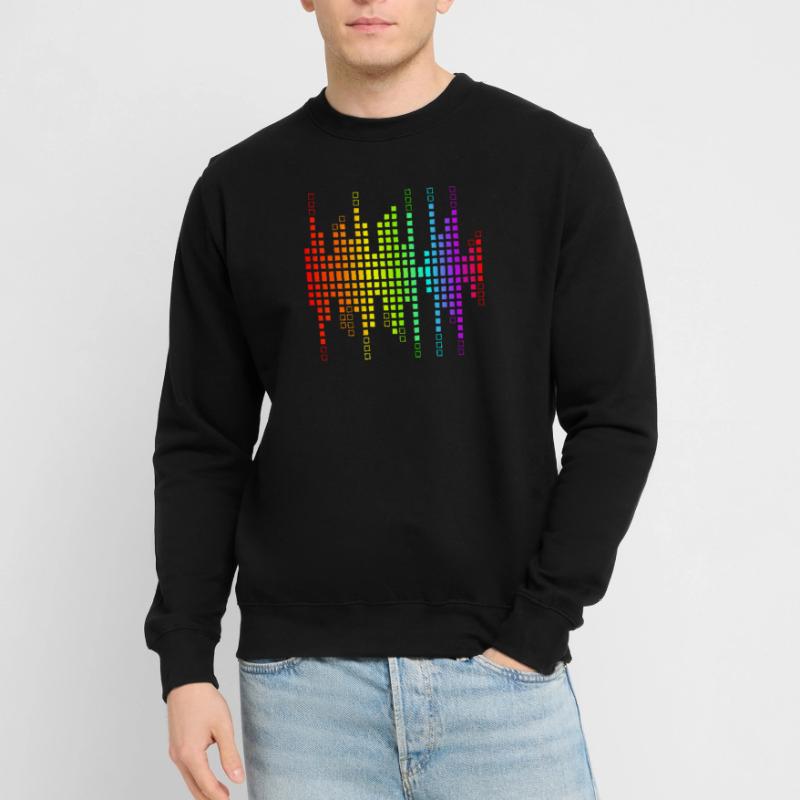Vibrant Equalizer Sound Wave Pattern Unisex Sweatshirt