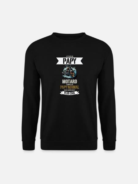 Papy Motard Plus Cool - Sweat-shirt Unisexe - noir