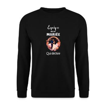 Équipe Mariée Qui Déchire - Sweat-shirt Unisexe - noir - Devant - Alina (178cm) & Michal (187cm)
