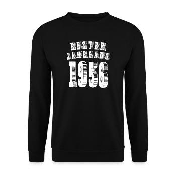 Bester Jahrgang 1956 Geburtstag Geburtsjahr - Unisex Pullover - Schwarz - Vorne - Alina (178cm) & Michal (187cm)
