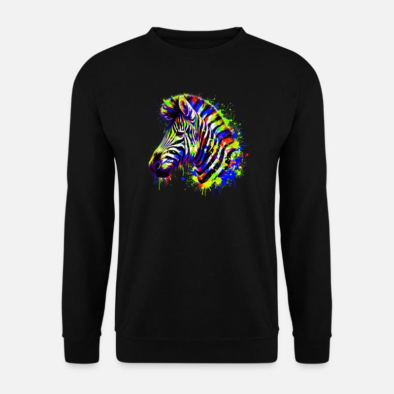 Zebra - Unisex Sweatshirt - black