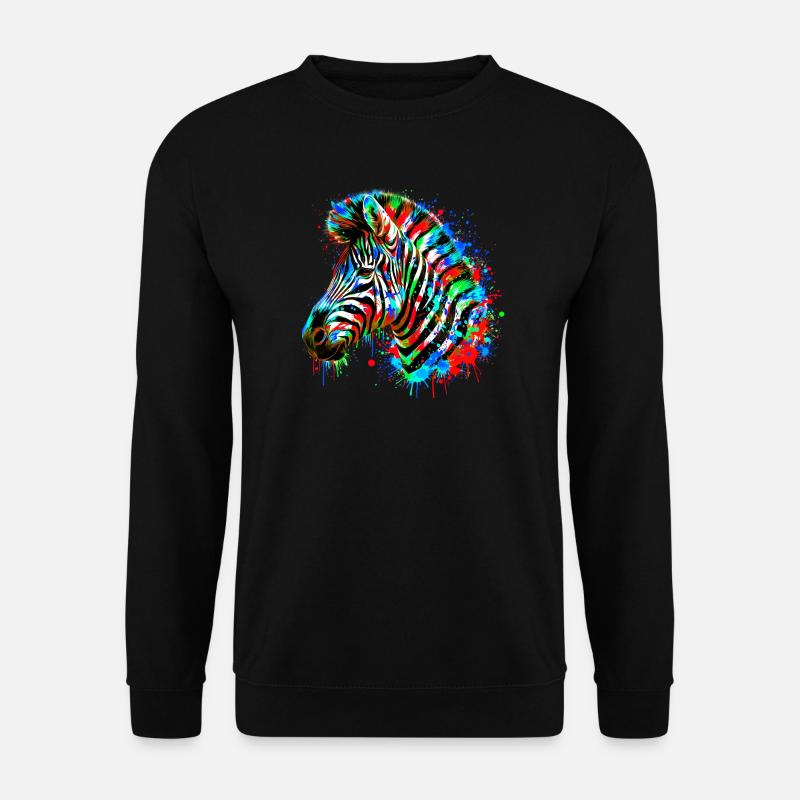 Zebra - Unisex Pullover - Schwarz