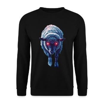 Schaf - Unisex Pullover - Schwarz - Vorne - Alina (178cm) & Michal (187cm)