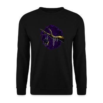nacht Motiv Fledermaus Rosenkranz - Unisex Pullover - Schwarz - Vorne - Alina (178cm) & Michal (187cm)