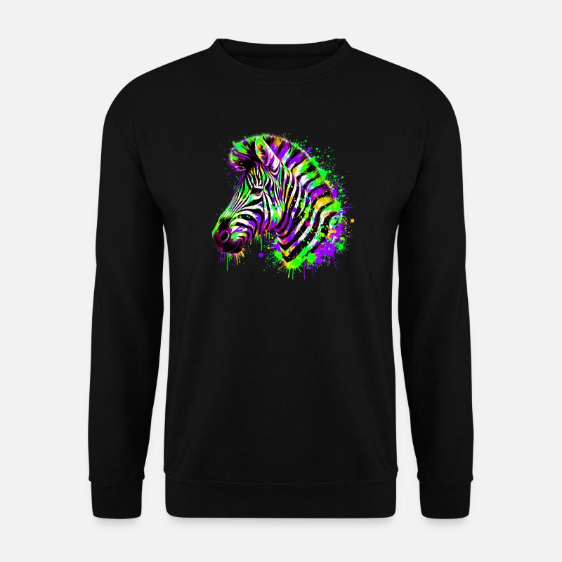 Zebra - Unisex Pullover - Schwarz