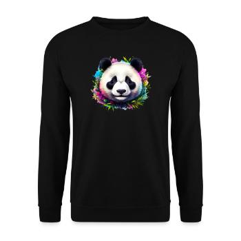 Panda - Sweat-shirt Unisexe - noir - Devant - Alina (178cm) & Michal (187cm)