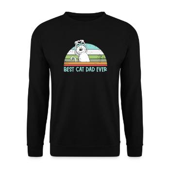 Meilleur chat papa chats papa papa vintage amoureux des chats - Sweat-shirt Unisexe - noir - Devant - Alina (178cm) & Michal (187cm)