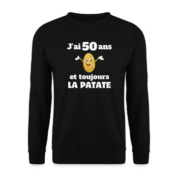 Birthday, 50th birthday, fiftieth birthday - Unisex Sweatshirt - black - Front - Alina (178cm) & Michal (187cm)