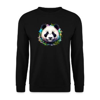 Panda - Sweat-shirt Unisexe - noir - Devant - Alina (178cm) & Michal (187cm)