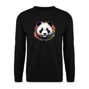 Panda - Sweat-shirt Unisexe - noir - Devant - Alina (178cm) & Michal (187cm)