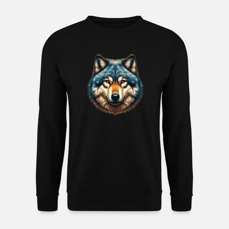 Wolf - Unisex Pullover - Schwarz