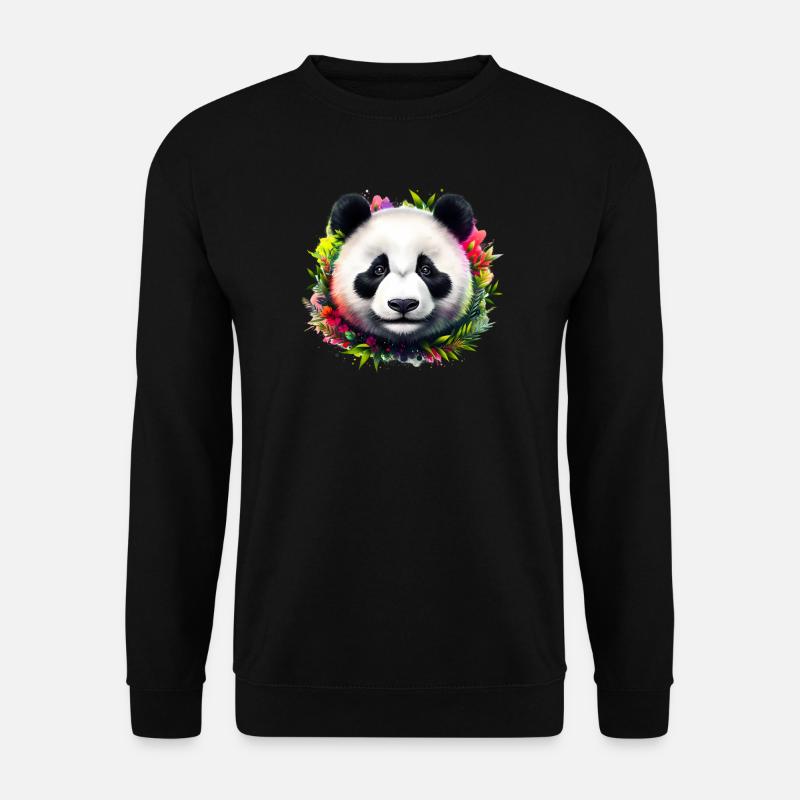 Panda - Unisex Pullover - Schwarz