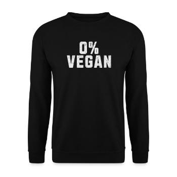 0% Veganer - Unisex Pullover - Schwarz - Vorne - Alina (178cm) & Michal (187cm)