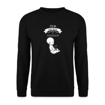 Mommy's Secret: Baby in the Belly - Unisex Sweatshirt - black - Front - Alina (178cm) & Michal (187cm)