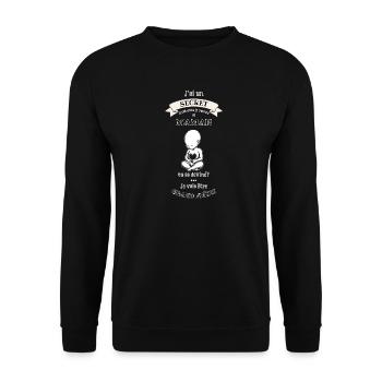 Secret dans le ventre de maman - Sweat-shirt Unisexe - noir - Devant - Alina (178cm) & Michal (187cm)