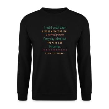 Midnight Sleep Wish - Unisex Sweatshirt - black - Front - Alina (178cm) & Michal (187cm)