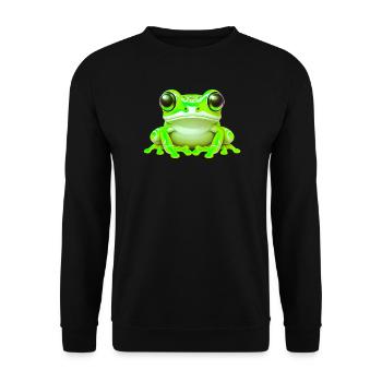 Grenouille - Sweat-shirt Unisexe - noir - Devant - Alina (178cm) & Michal (187cm)