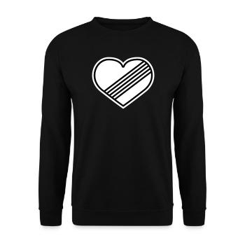 Full throttle heart against speed limit - Unisex Sweatshirt - black - Front - Alina (178cm) & Michal (187cm)
