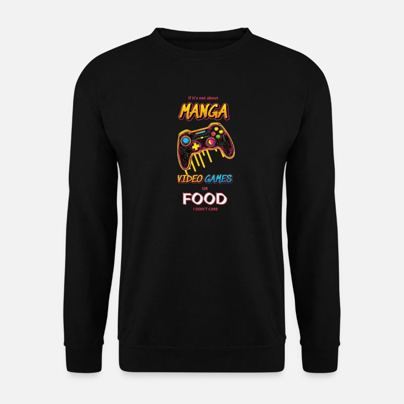 Manga Neon Gamer - Unisex Pullover - Schwarz