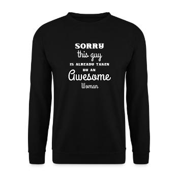 Pris par une femme géniale - Sweat-shirt Unisexe - noir - Devant - Alina (178cm) & Michal (187cm)