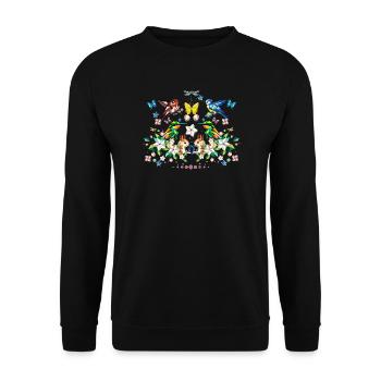 La magie du printemps comme motif printanier coloré - Sweat-shirt Unisexe - noir - Devant - Alina (178cm) & Michal (187cm)