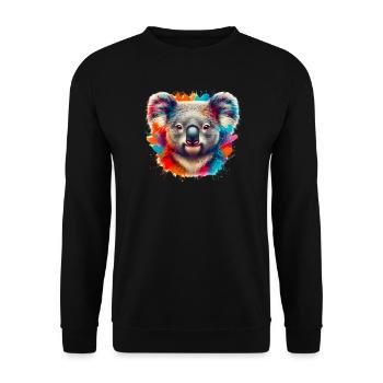 Koala - Unisex Sweatshirt - black - Front - Alina (178cm) & Michal (187cm)