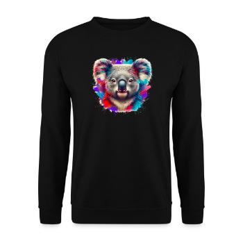 Koala - Unisex Sweatshirt - black - Front - Alina (178cm) & Michal (187cm)