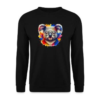 Koala - Sweat-shirt Unisexe - noir - Devant - Alina (178cm) & Michal (187cm)