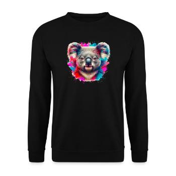 Koala - Sweat-shirt Unisexe - noir - Devant - Alina (178cm) & Michal (187cm)