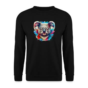 Koala - Sweat-shirt Unisexe - noir - Devant - Alina (178cm) & Michal (187cm)