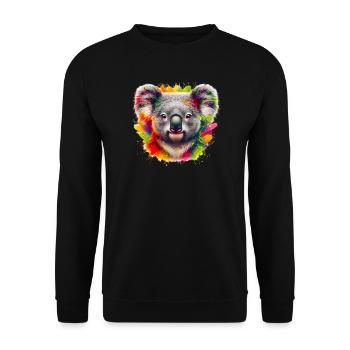 Koala - Unisex Pullover - Schwarz - Vorne - Alina (178cm) & Michal (187cm)